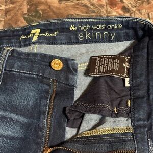 7 For All Mankind Dark Blue Skinny Jeans